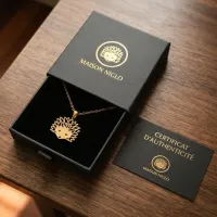 Coffret cadeau collier Niglo dans son écrin gravé